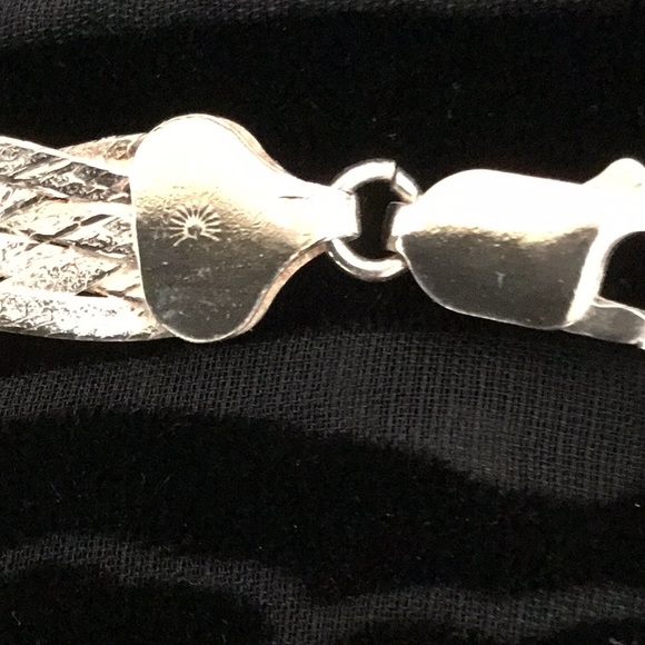 Braided 18 inch necklace, sterling 925 silver, Italy - Picture 5 of 11